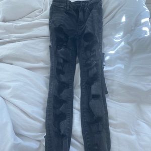 Black american eagle ripped jeans